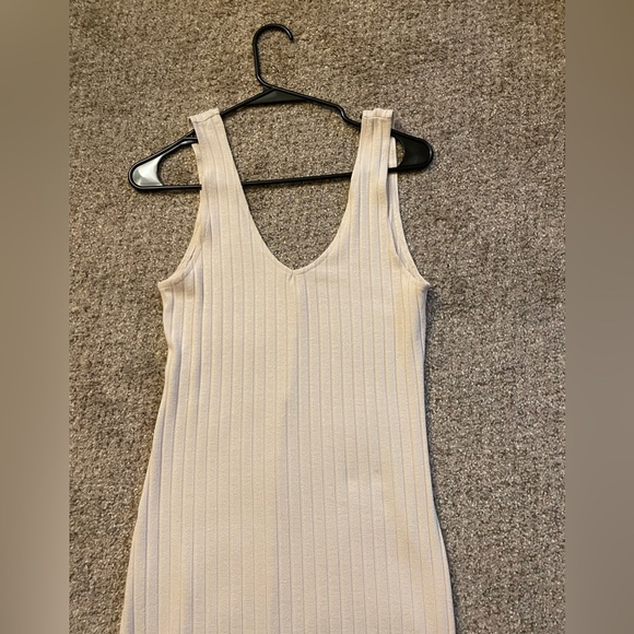 Black Tape_ Dresses & Skirts - Cream ribbed dress